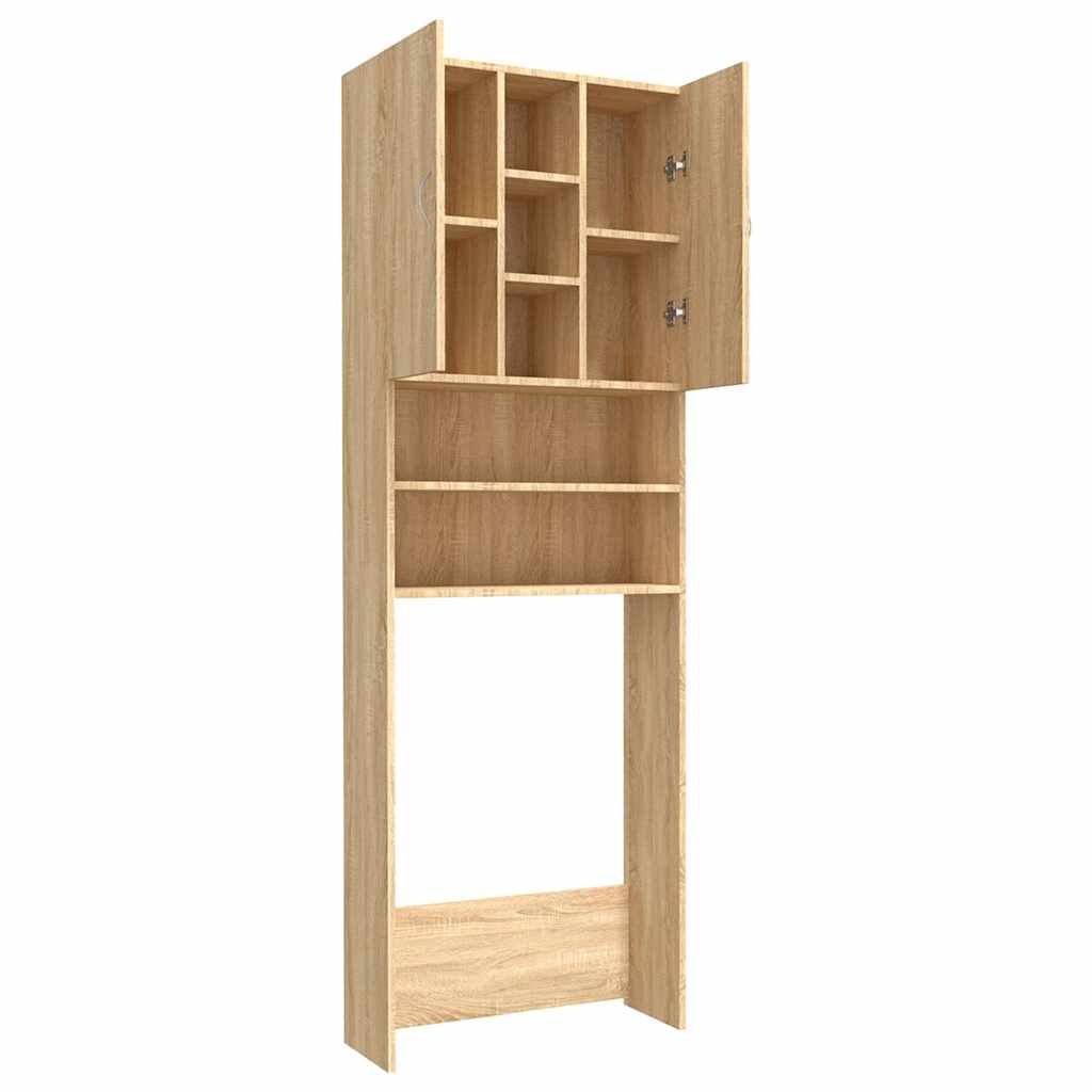 808425 vidaXL Washing Machine Cabinet Sonoma Oak 64x25,5x190 cm