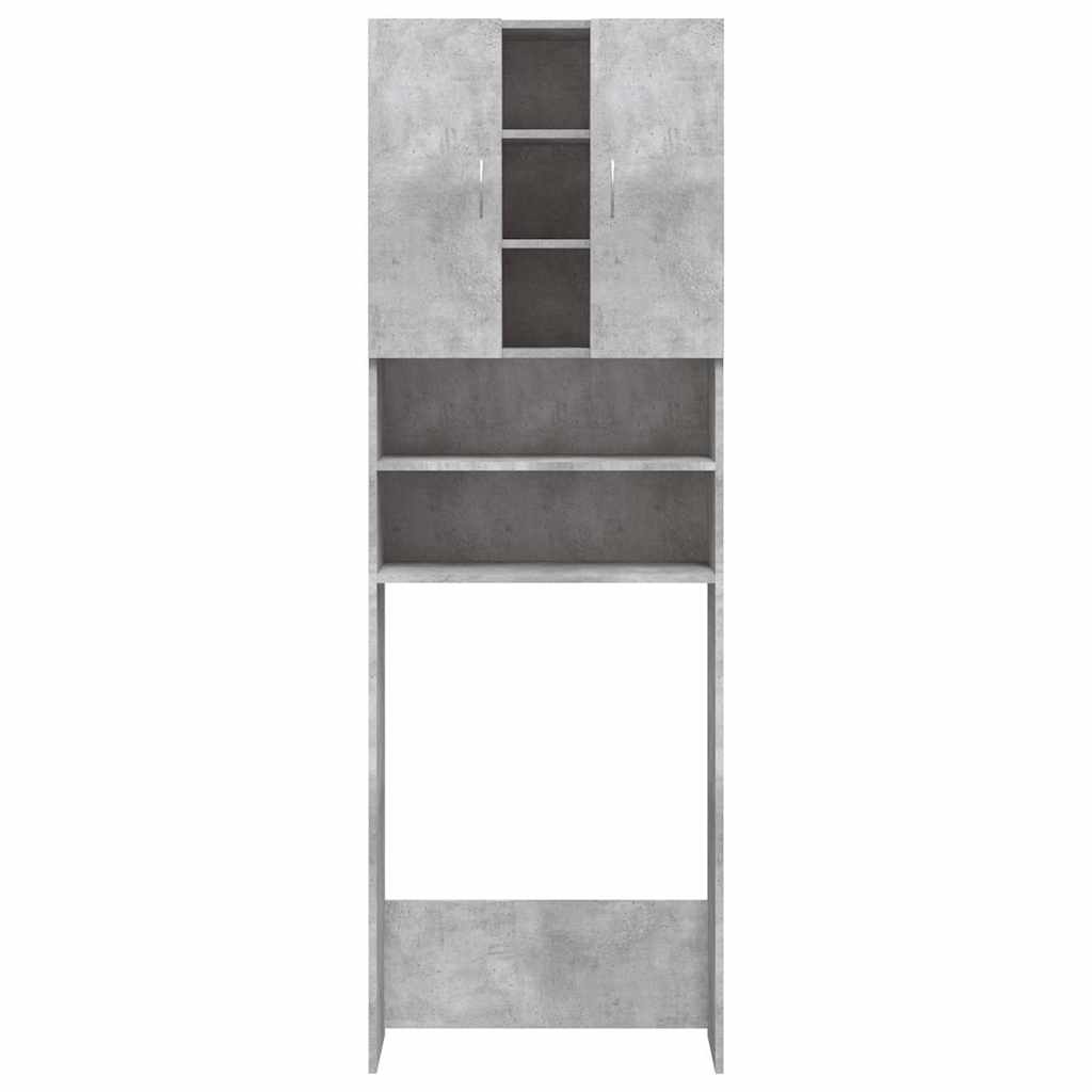 808426 vidaXL Washing Machine Cabinet Concrete Grey 64x25,5x190 cm