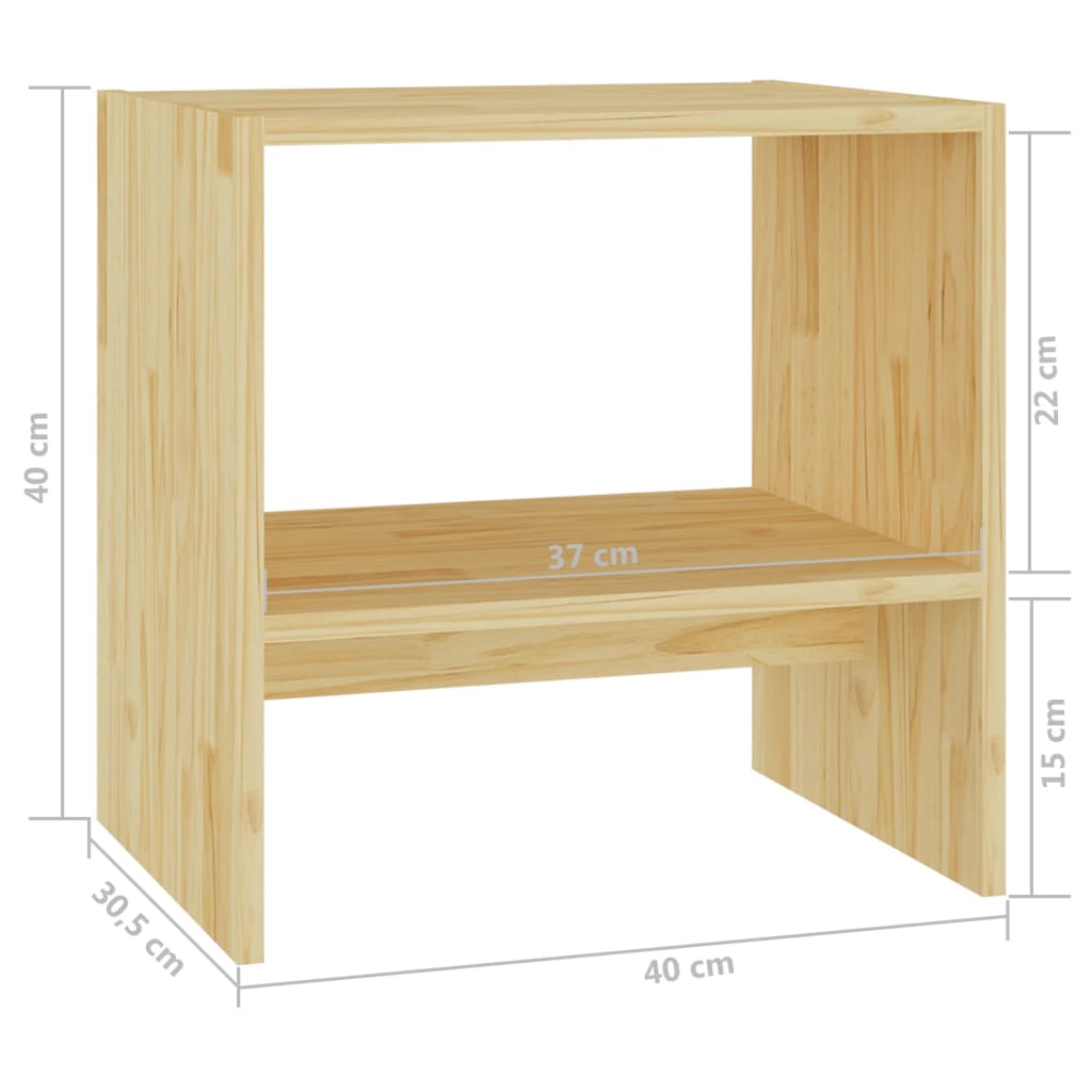 vidaXL Bedside Cabinets 2 pcs 40x30.5x40 cm Solid Pinewood