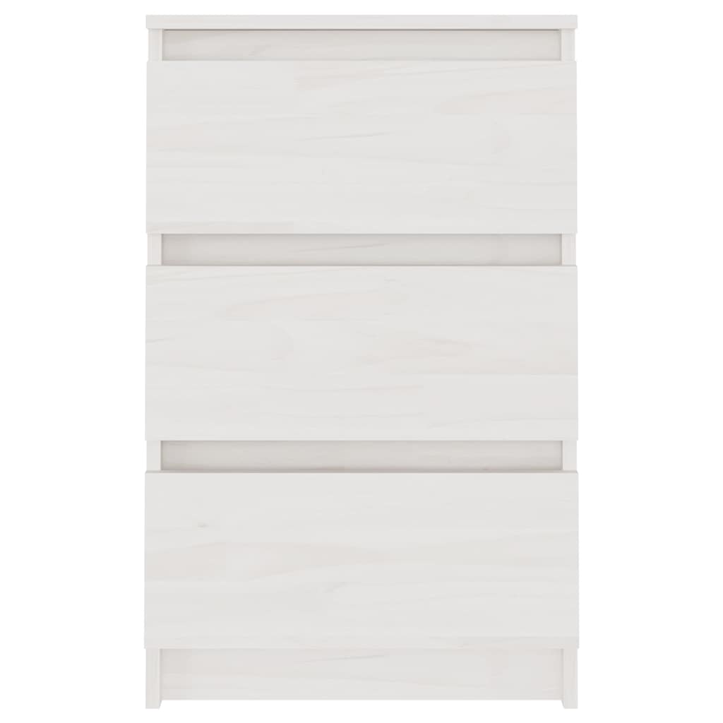 Bedside Cabinets 2 pcs White 40x29.5x64 cm Solid Pine Wood