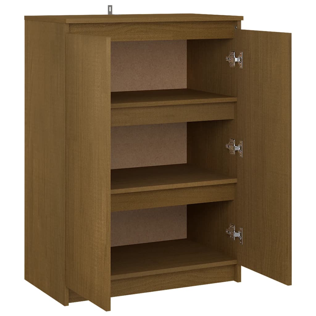 Dressoir Honing Bruin 60x36x84 cm Massief Grenenhout