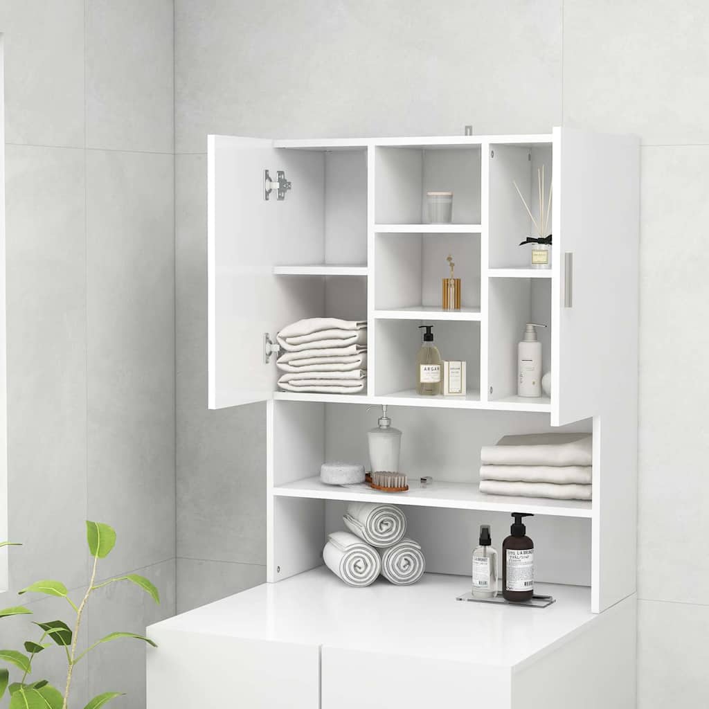 808386 vidaXL Washing Machine Cabinet White 70,5x25,5x90 cm