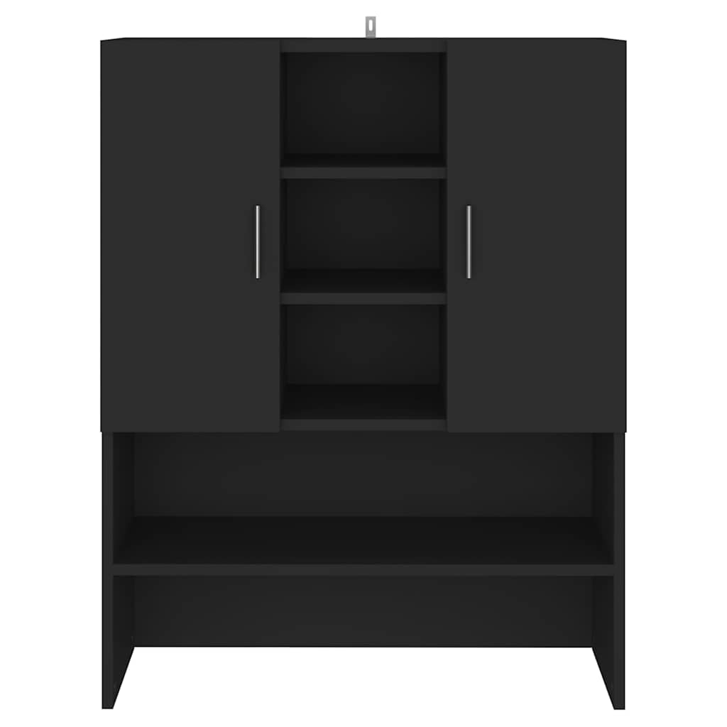 808387 vidaXL Washing Machine Cabinet Black 70,5x25,5x90 cm