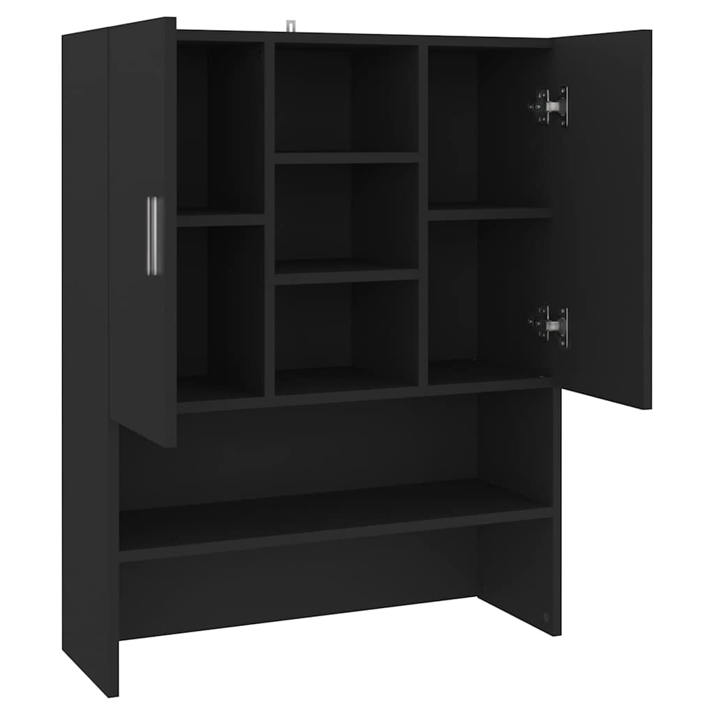 808387 vidaXL Washing Machine Cabinet Black 70,5x25,5x90 cm