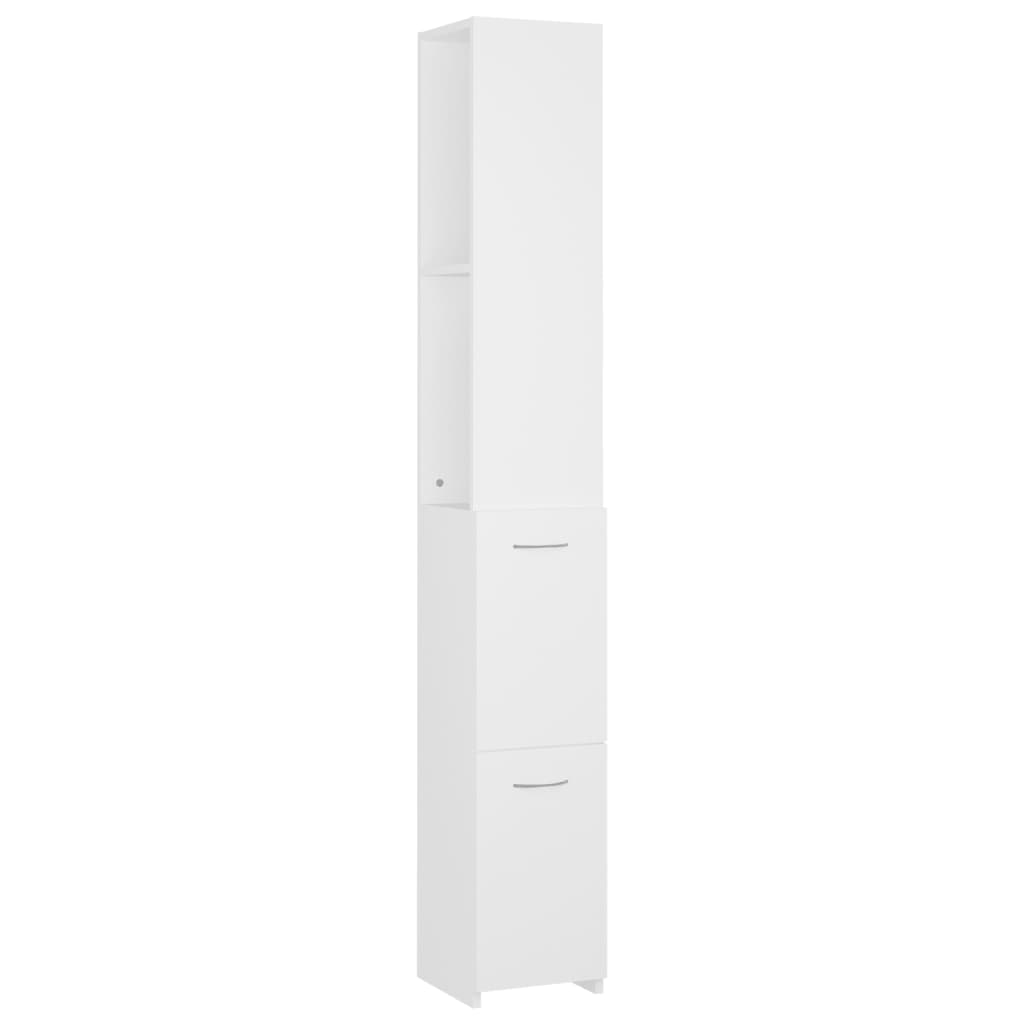 Bathroom Cabinet White 25x26,5x170 cm Engineered Wood