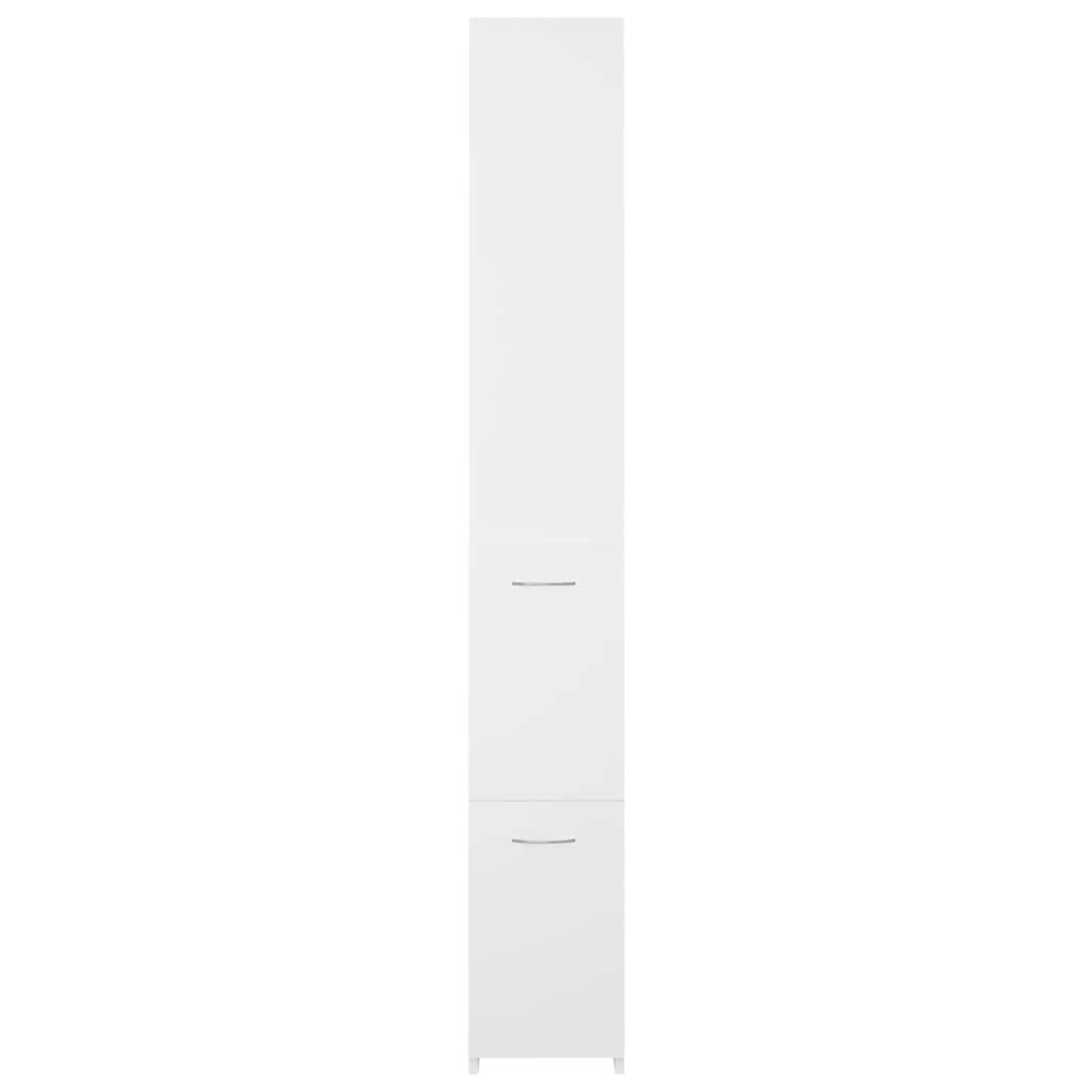Bathroom Cabinet White 25x26,5x170 cm Engineered Wood