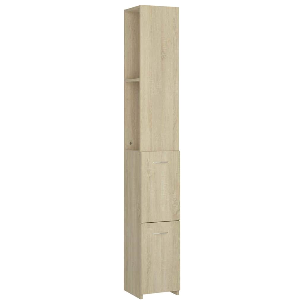 Bathroom Cabinet Sonoma Oak 25x26,5x170 cm Engineered Wood