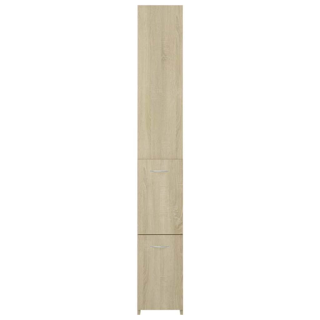 Bathroom Cabinet Sonoma Oak 25x26,5x170 cm Engineered Wood