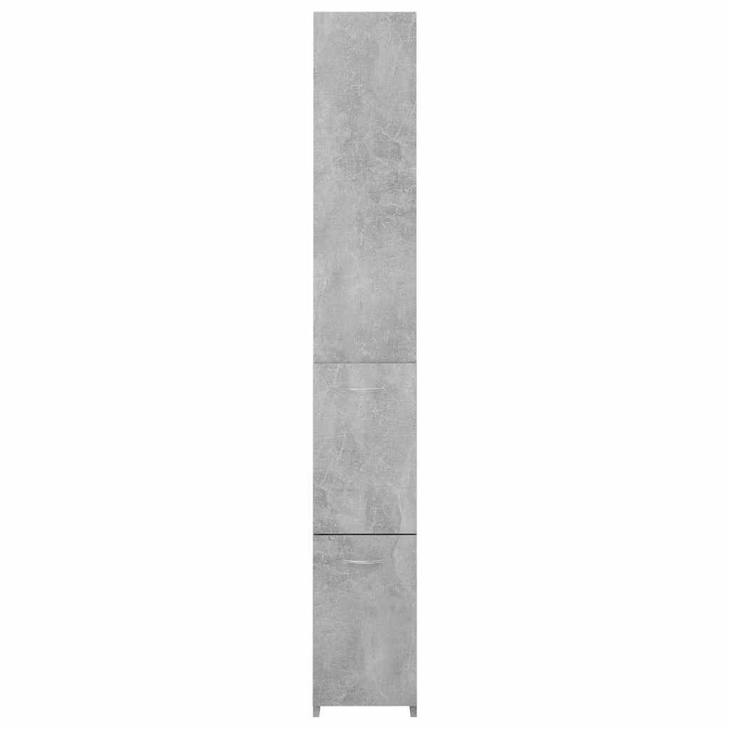 Bathroom Cabinet Concrete Grey 25x26,5x170 cm Engineered Wood
