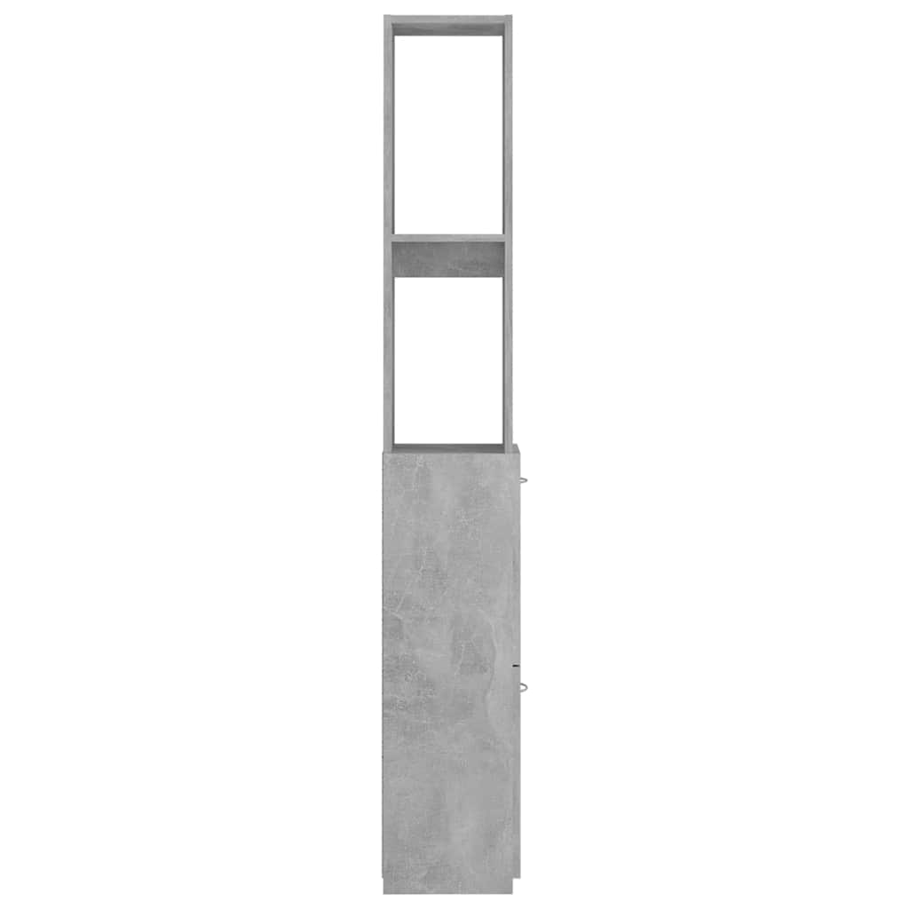 Bathroom Cabinet Concrete Grey 25x26,5x170 cm Engineered Wood