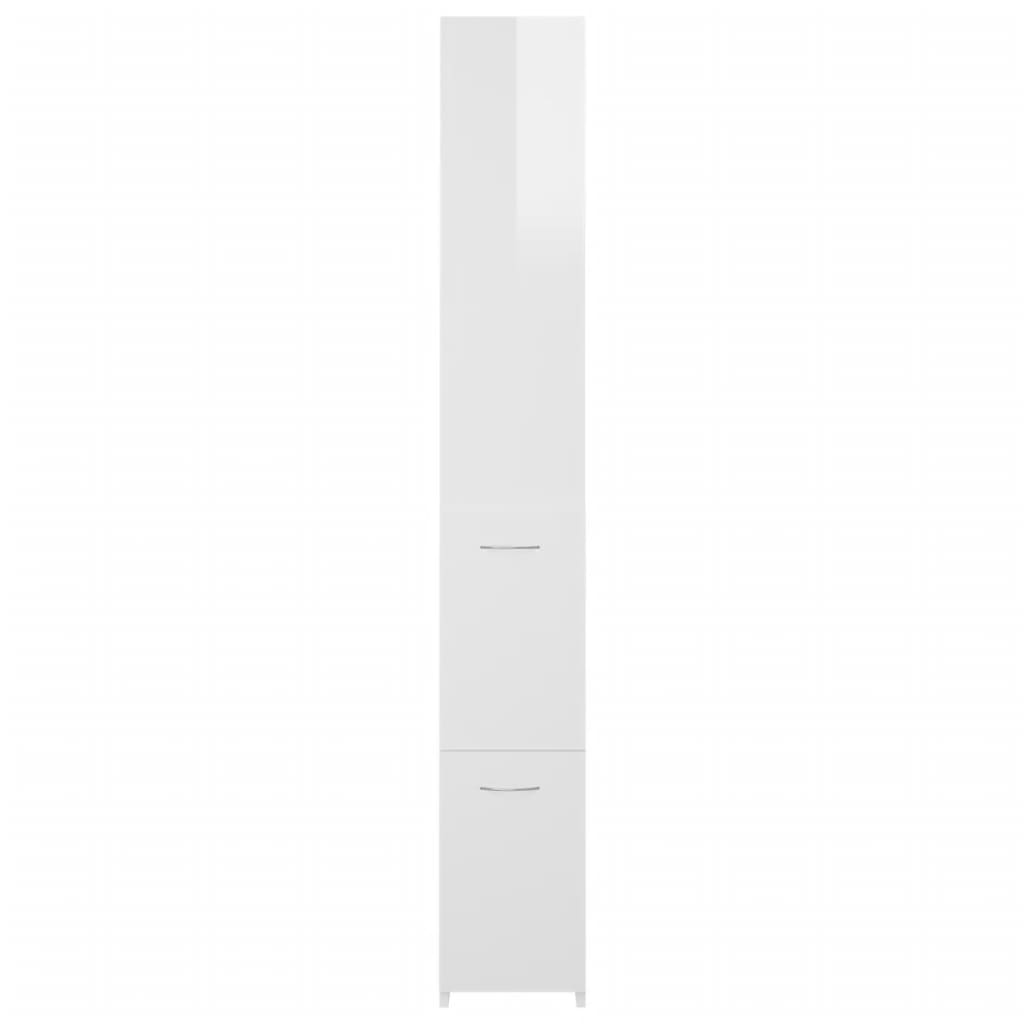 vidaXL Bathroom Cabinet High Gloss White 25x26.5x170 cm Engineered Wood