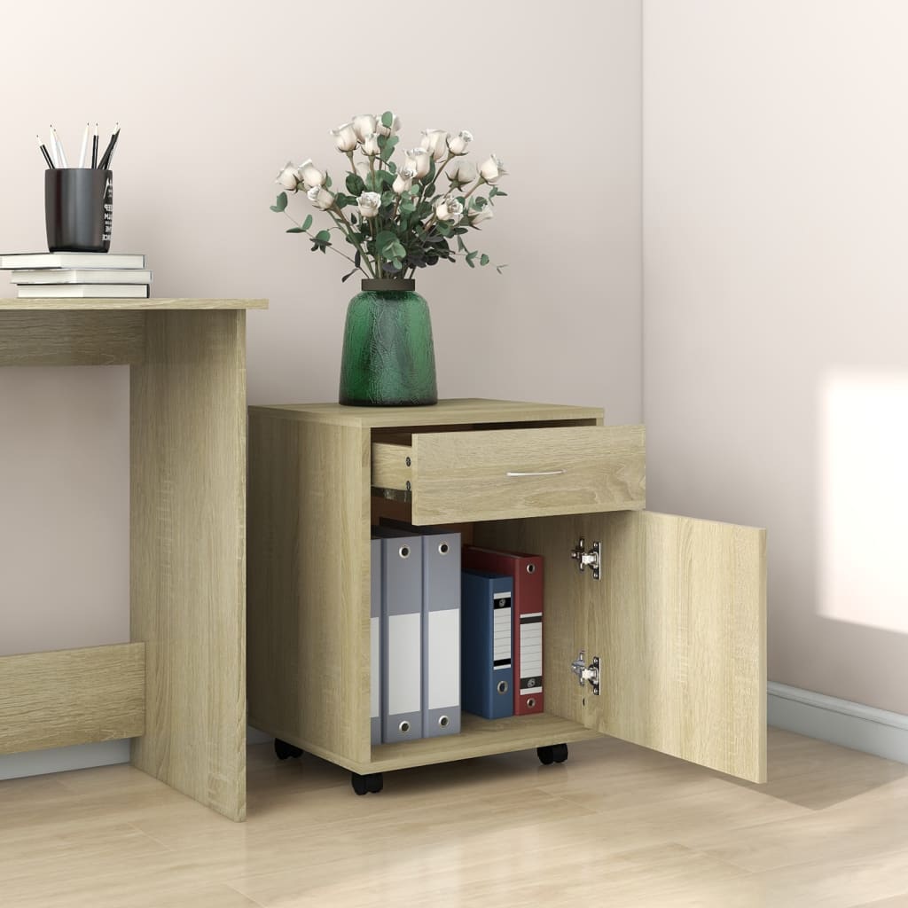Storage Cabinet | Sonoma oak | Engineered wood | Medium | Rollable