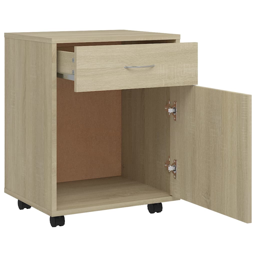 Storage Cabinet | Sonoma oak | Engineered wood | Medium | Rollable