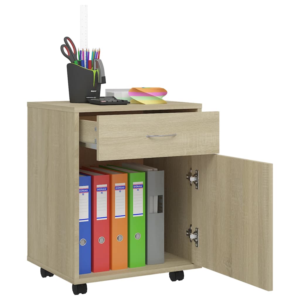 Storage Cabinet | Sonoma oak | Engineered wood | Medium | Rollable