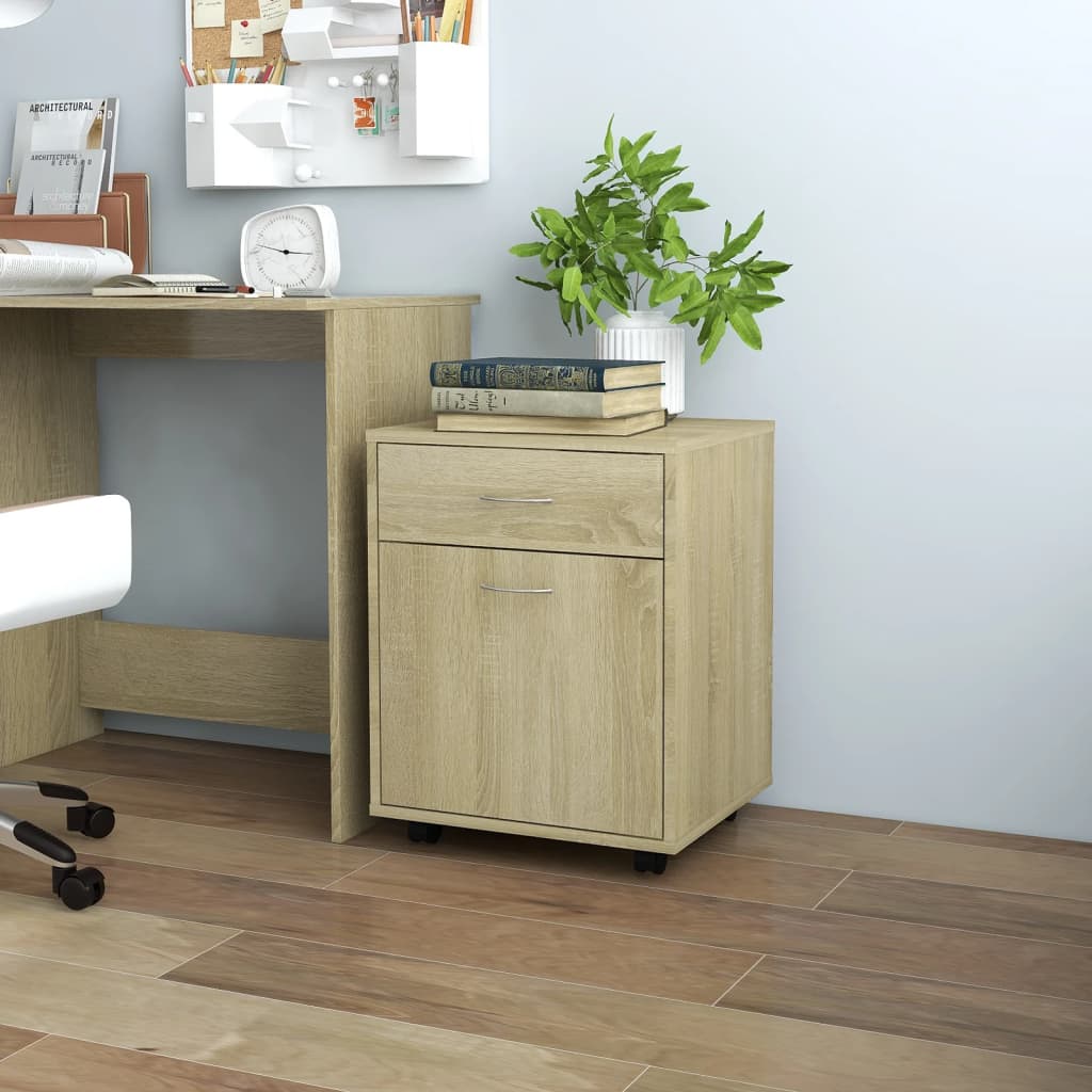 Storage Cabinet | Sonoma oak | Engineered wood | Medium | Rollable