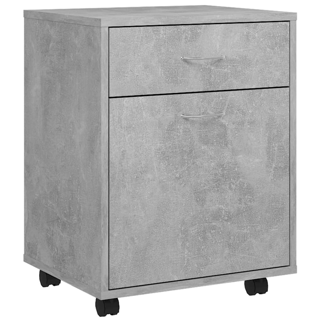 Storage Cabinet | Concrete Grey | Engineered Wood | Compact