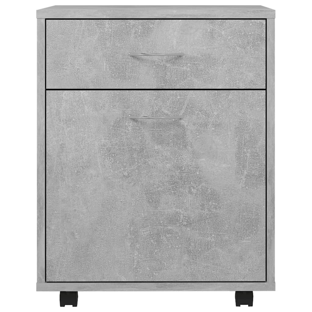 Storage Cabinet | Concrete Grey | Engineered Wood | Compact