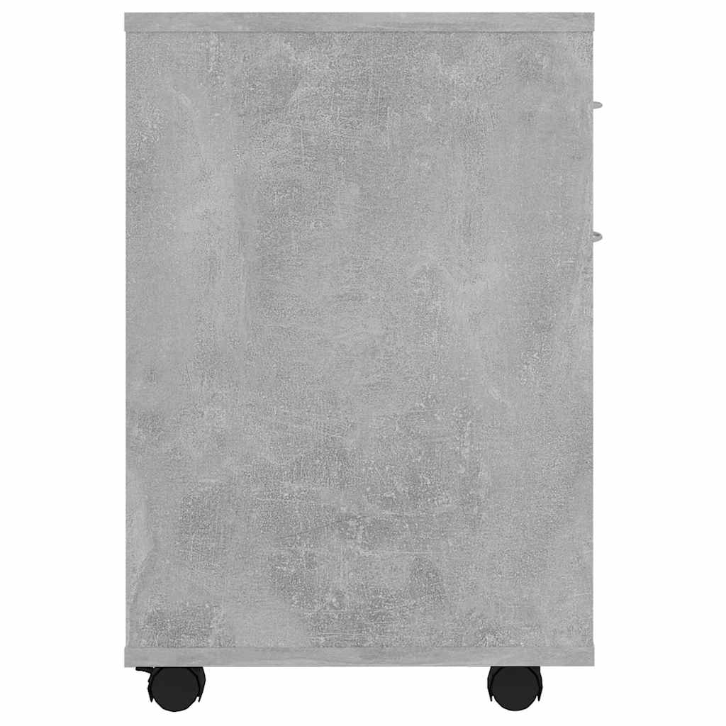 808444 vidaXL Rolling Cabinet Concrete Grey 45x38x54 cm Engineered Wood