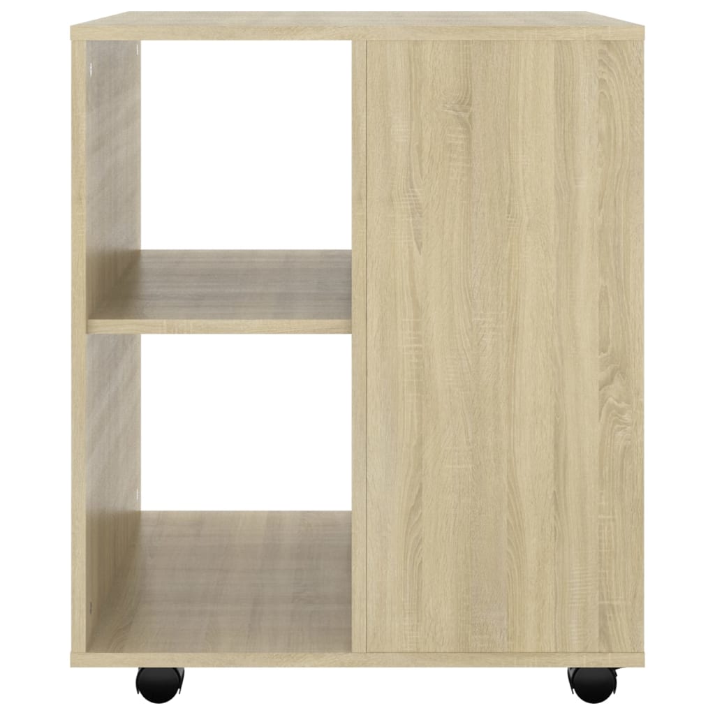 vidaXL Rolling Cabinet Sonoma Oak 60x53x72 cm Engineered Wood