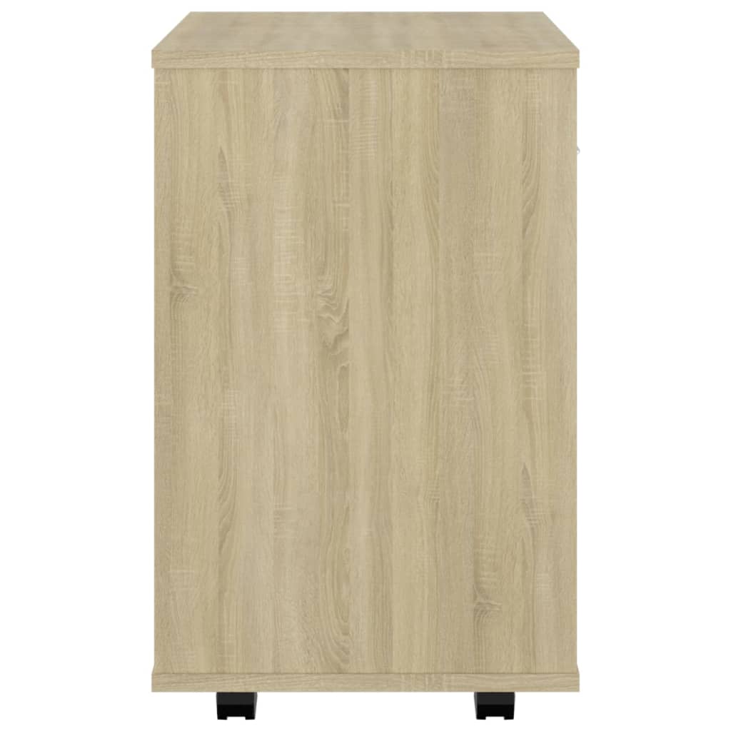 Storage Cabinet | Sonoma Oak | Engineered Wood | Medium | Lockable Wheels