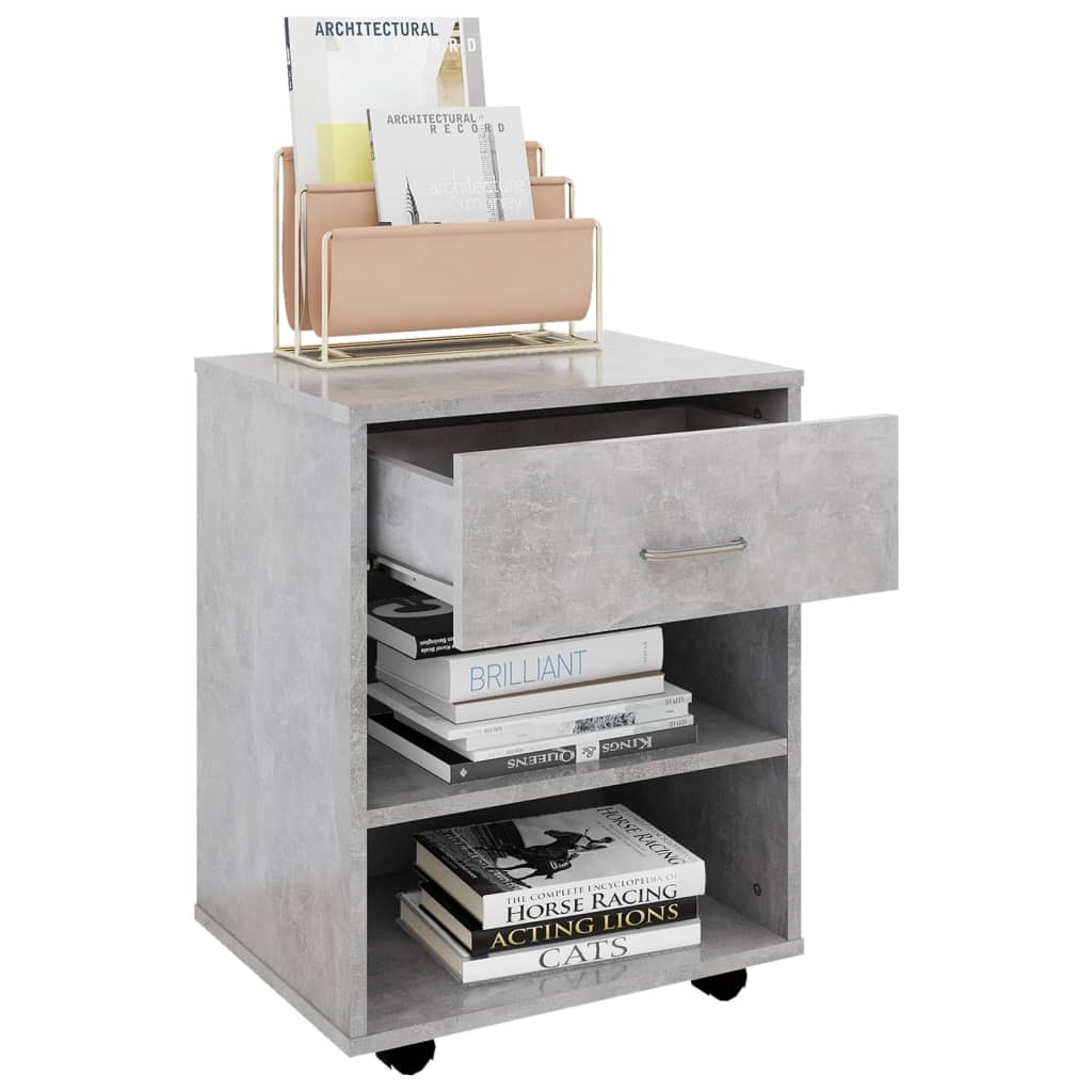 Storage Cabinet | Concrete Grey | Engineered Wood | Medium