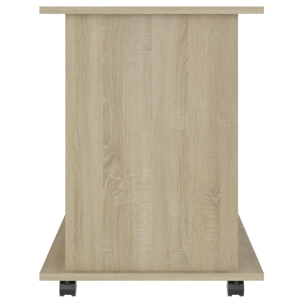 vidaXL Rolling Cabinet Sonoma Oak 60x45x60 cm Engineered Wood