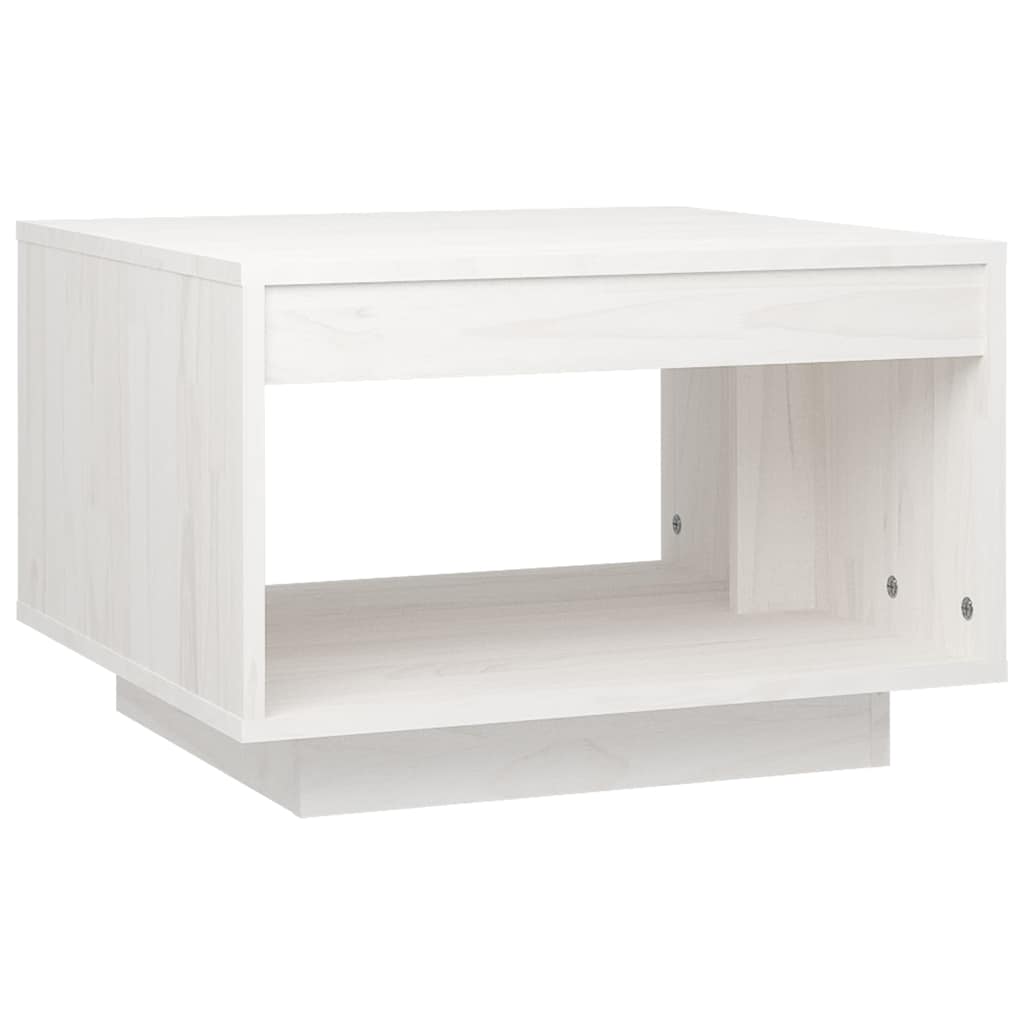 808504 vidaXL Coffee Table White 50x50x33,5 cm Solid Wood Pine