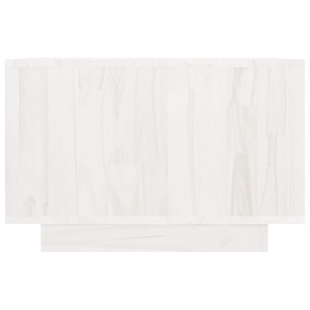 808504 vidaXL Coffee Table White 50x50x33,5 cm Solid Wood Pine