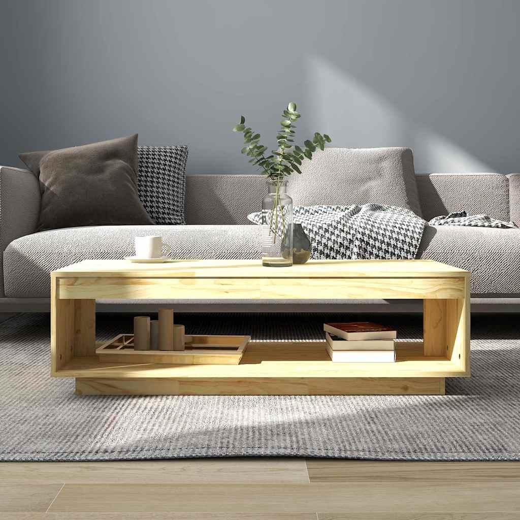 808508 vidaXL Coffee Table 110x50x33,5 cm Solid Wood Pine