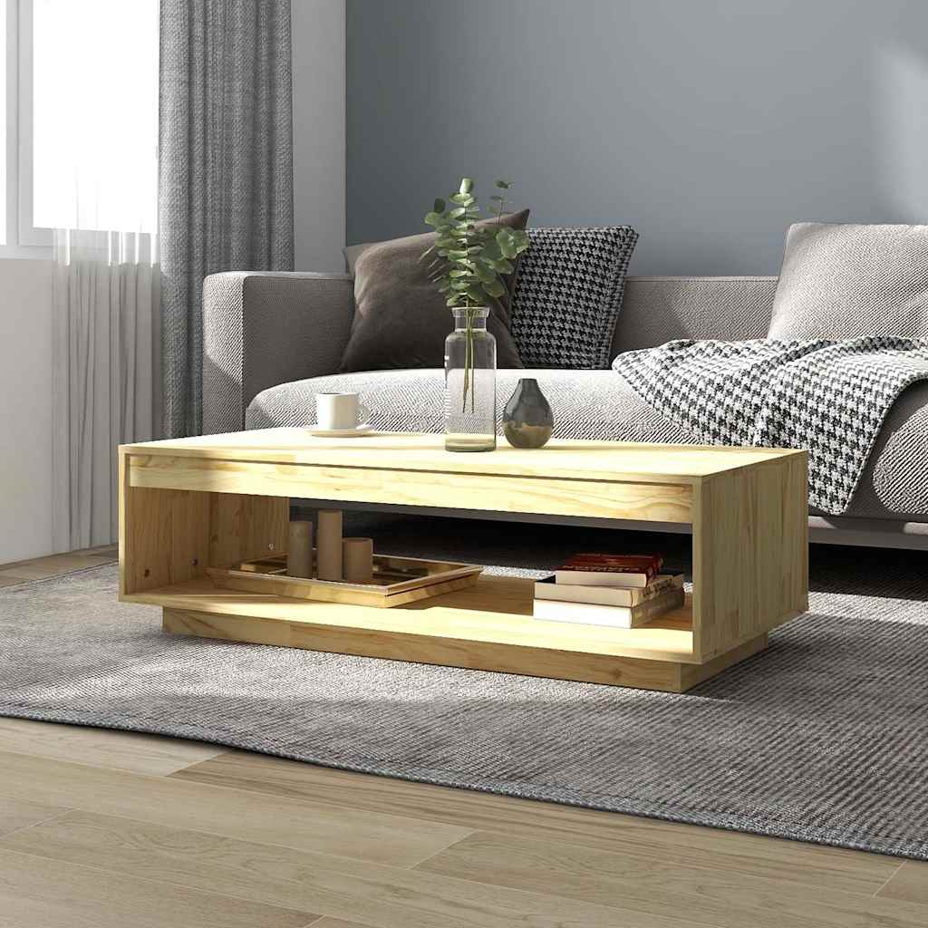 808508 vidaXL Coffee Table 110x50x33,5 cm Solid Wood Pine