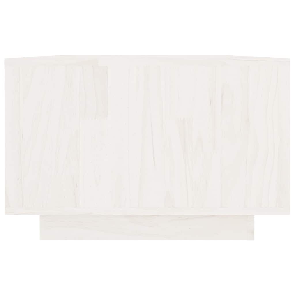 808509 vidaXL Coffee Table White 110x50x33,5 cm Solid Wood Pine