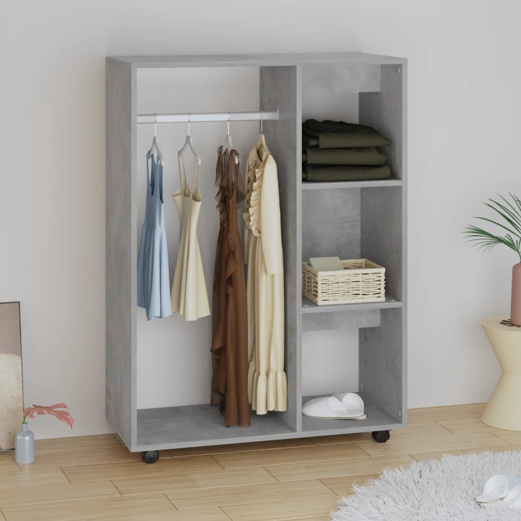 vidaXL Wardrobe Concrete Grey 80x40x110 cm Engineered Wood