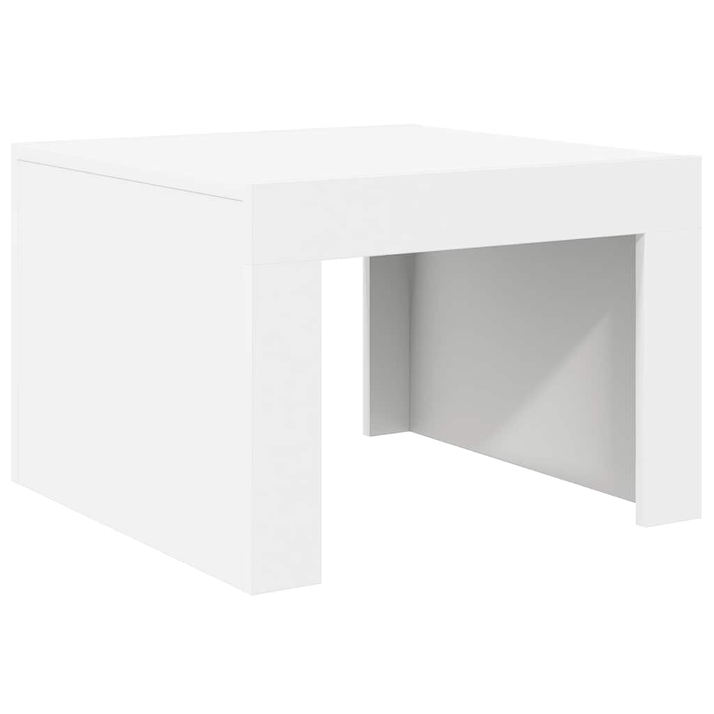 Coffee Table White 50x50x35 cm Engineered Wood