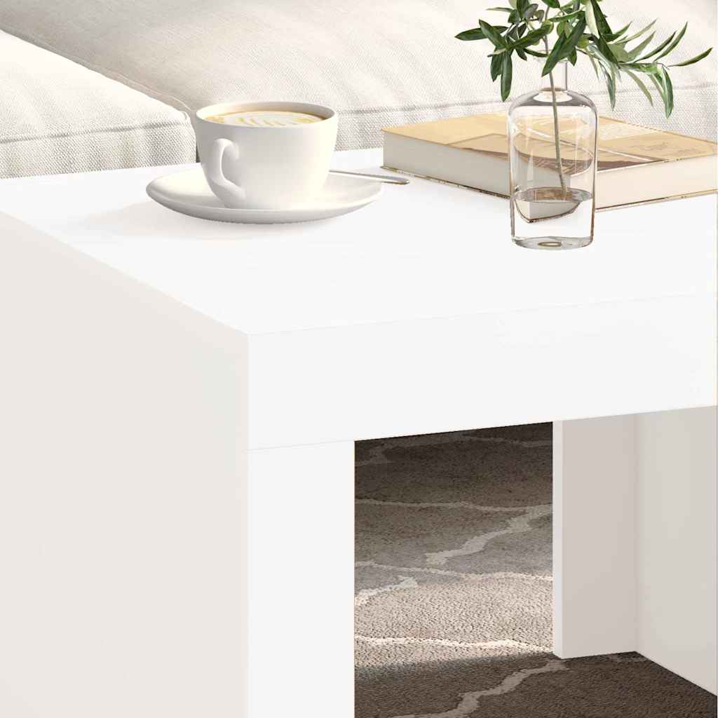 808549 vidaXL Coffee Table White 50x50x35 cm Engineered Wood