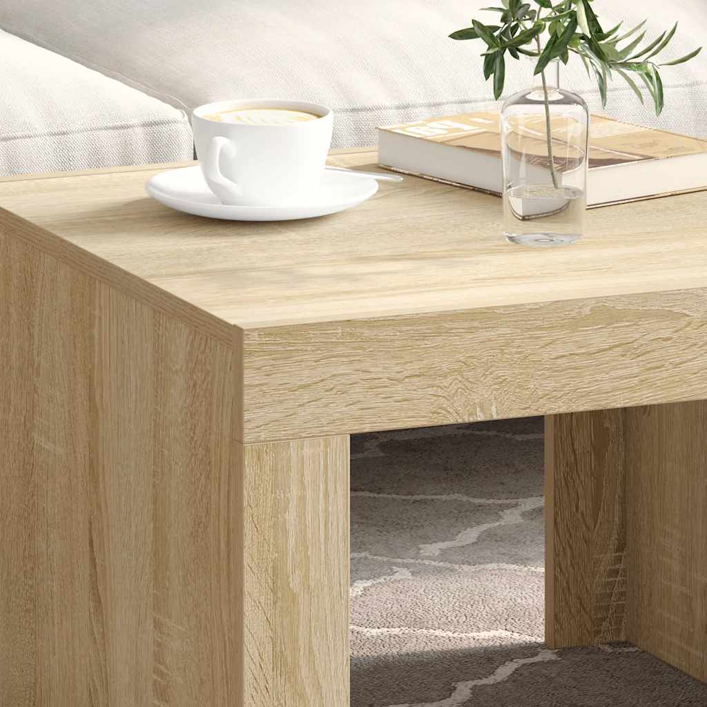808552 vidaXL Coffee Table Sonoma Oak 50x50x35 cm Engineered Wood