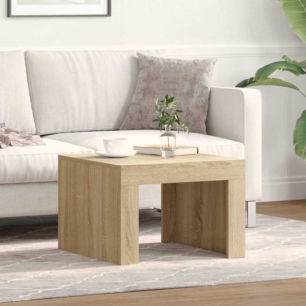 808552 vidaXL Coffee Table Sonoma Oak 50x50x35 cm Engineered Wood