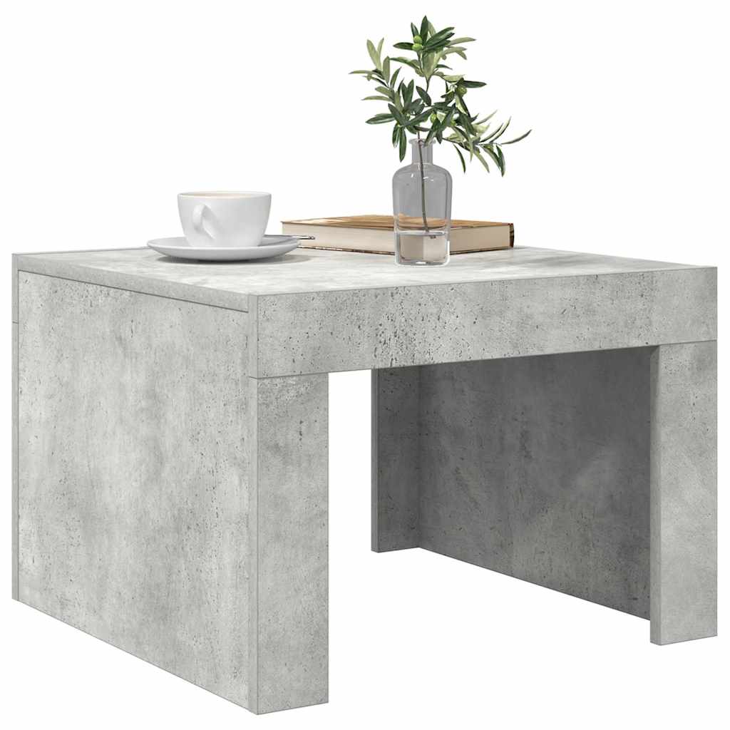808553 vidaXL Coffee Table Concrete Grey 50x50x35 cm Engineered Wood