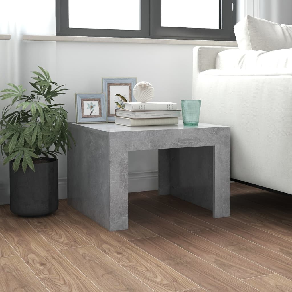 vidaXL Coffee Table Concrete Grey 50x50x35 cm Engineered Wood