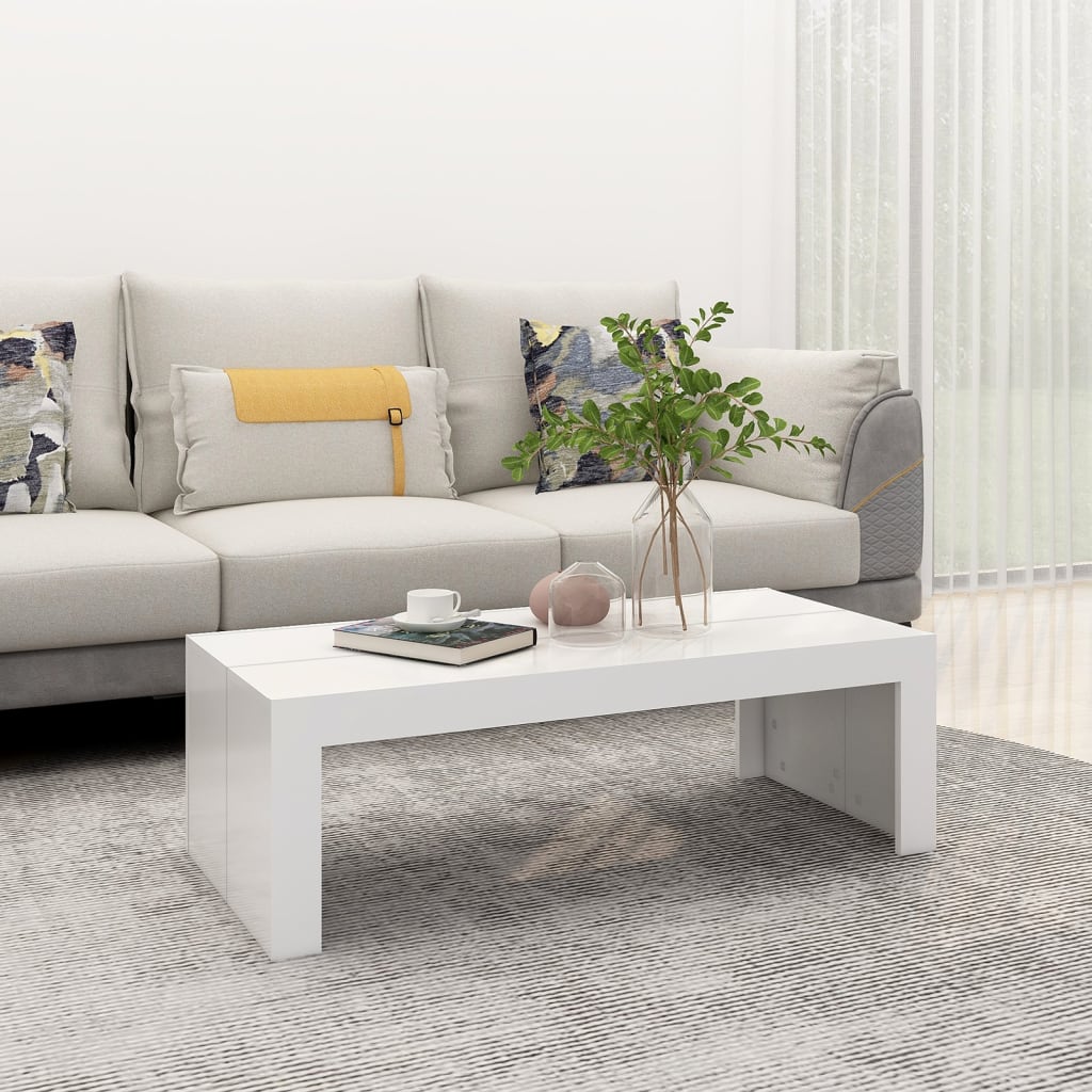 vidaXL Coffee Table White 110x50x35 cm Engineered Wood