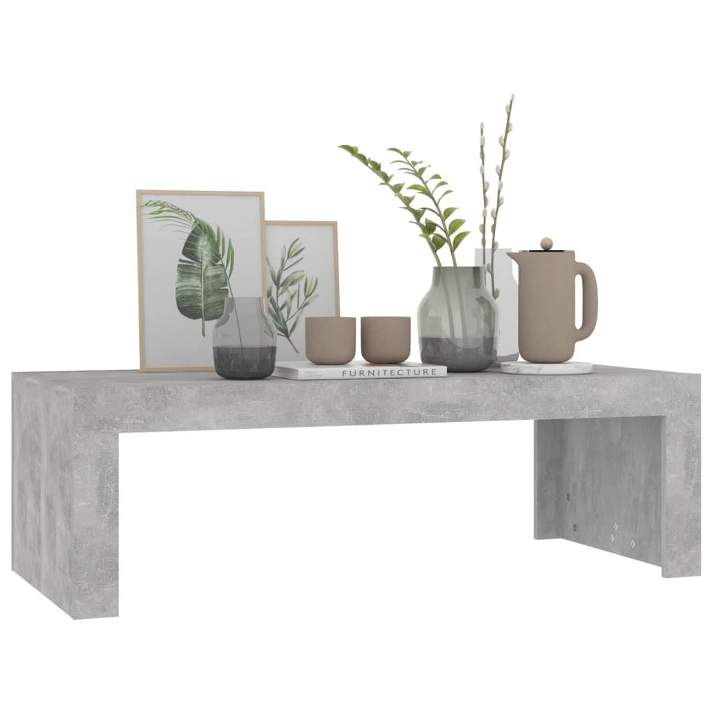 vidaXL Coffee Table Concrete Grey 110x50x35 cm Engineered Wood