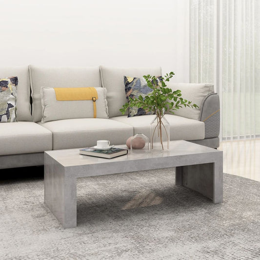 vidaXL Coffee Table Concrete Grey 110x50x35 cm Engineered Wood