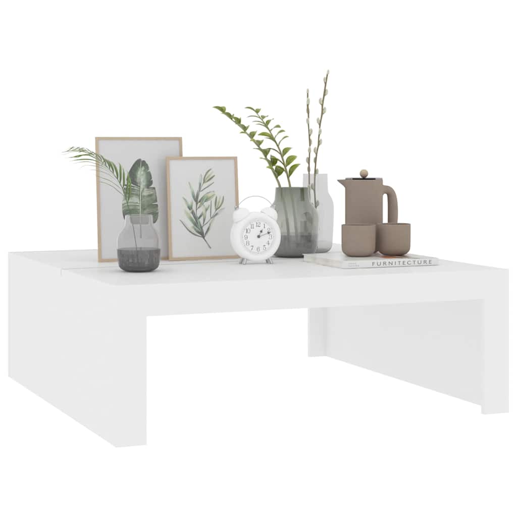808567 vidaXL Coffee Table White 100x100x35 cm Engineered Wood