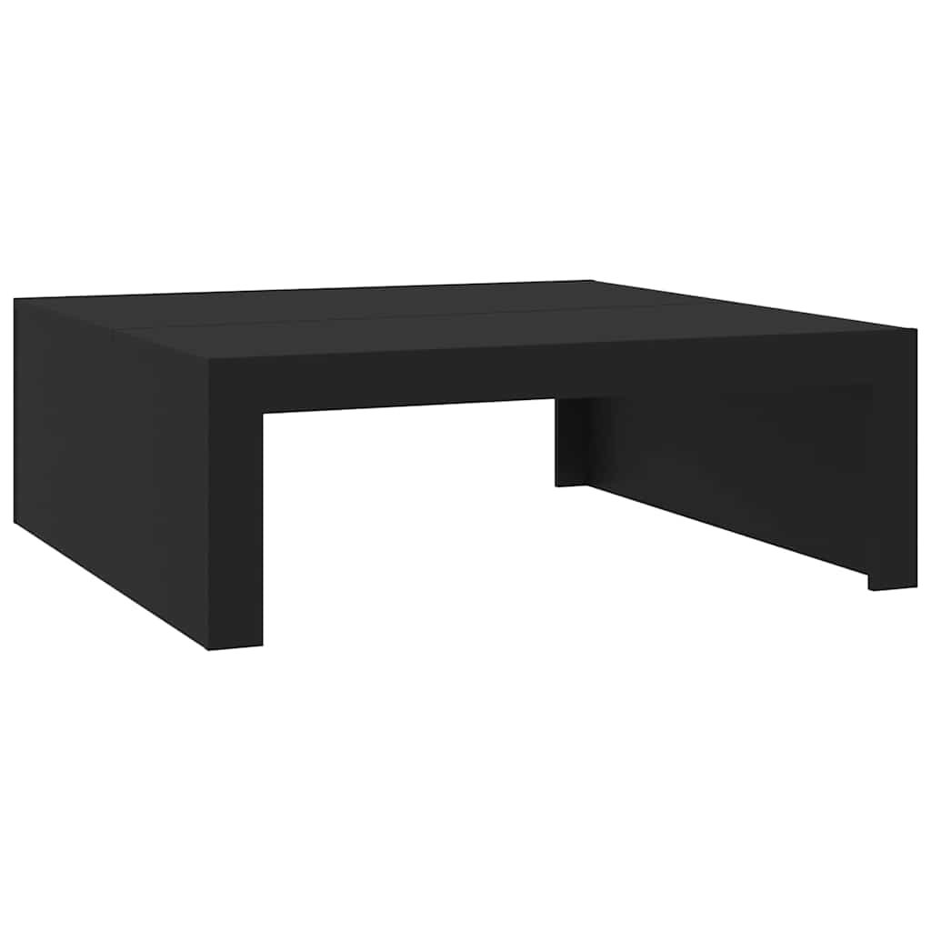 808568 vidaXL Coffee Table Black 100x100x35 cm Engineered Wood