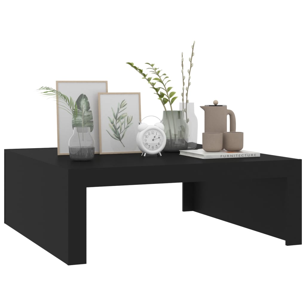 vidaXL Coffee Table Black 100x100x35 cm Engineered Wood