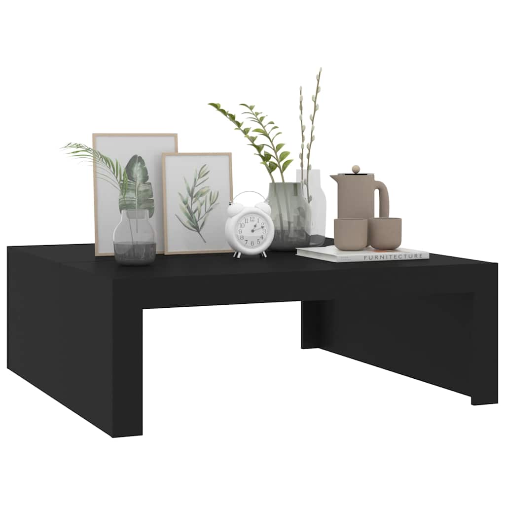 808568 vidaXL Coffee Table Black 100x100x35 cm Engineered Wood