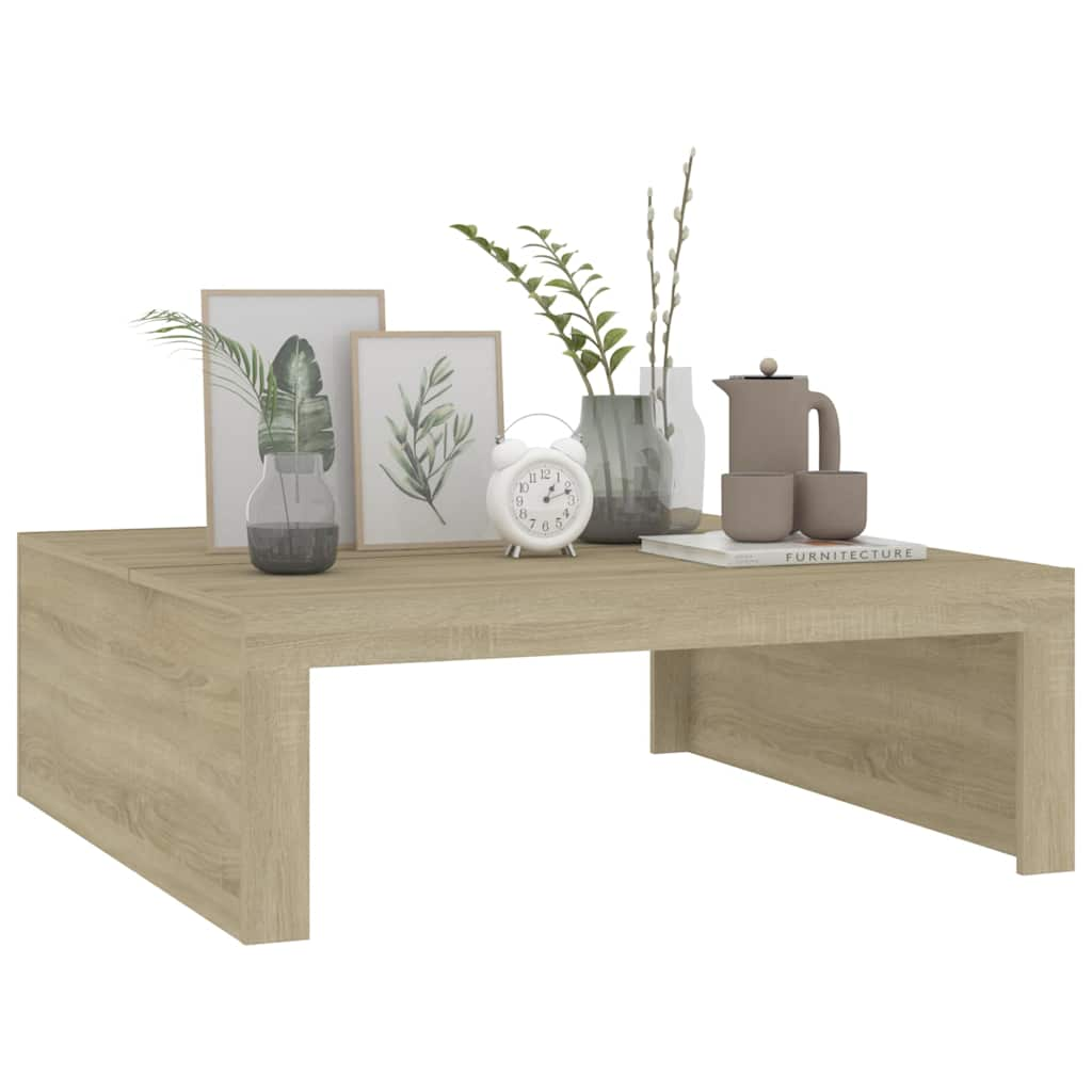 vidaXL Coffee Table Sonoma Oak 100x100x35 cm Engineered Wood