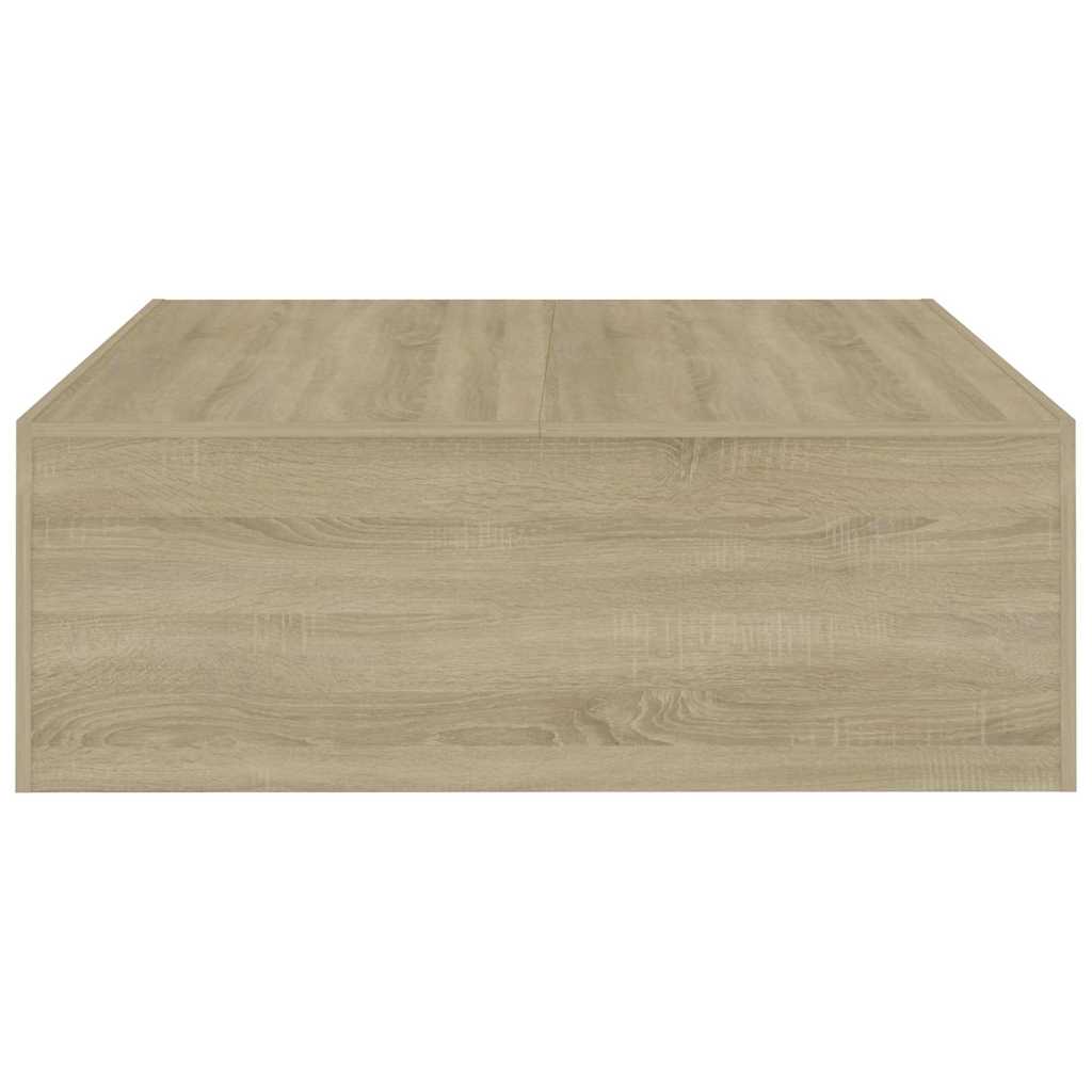 808570 vidaXL Coffee Table Sonoma Oak 100x100x35 cm Engineered Wood