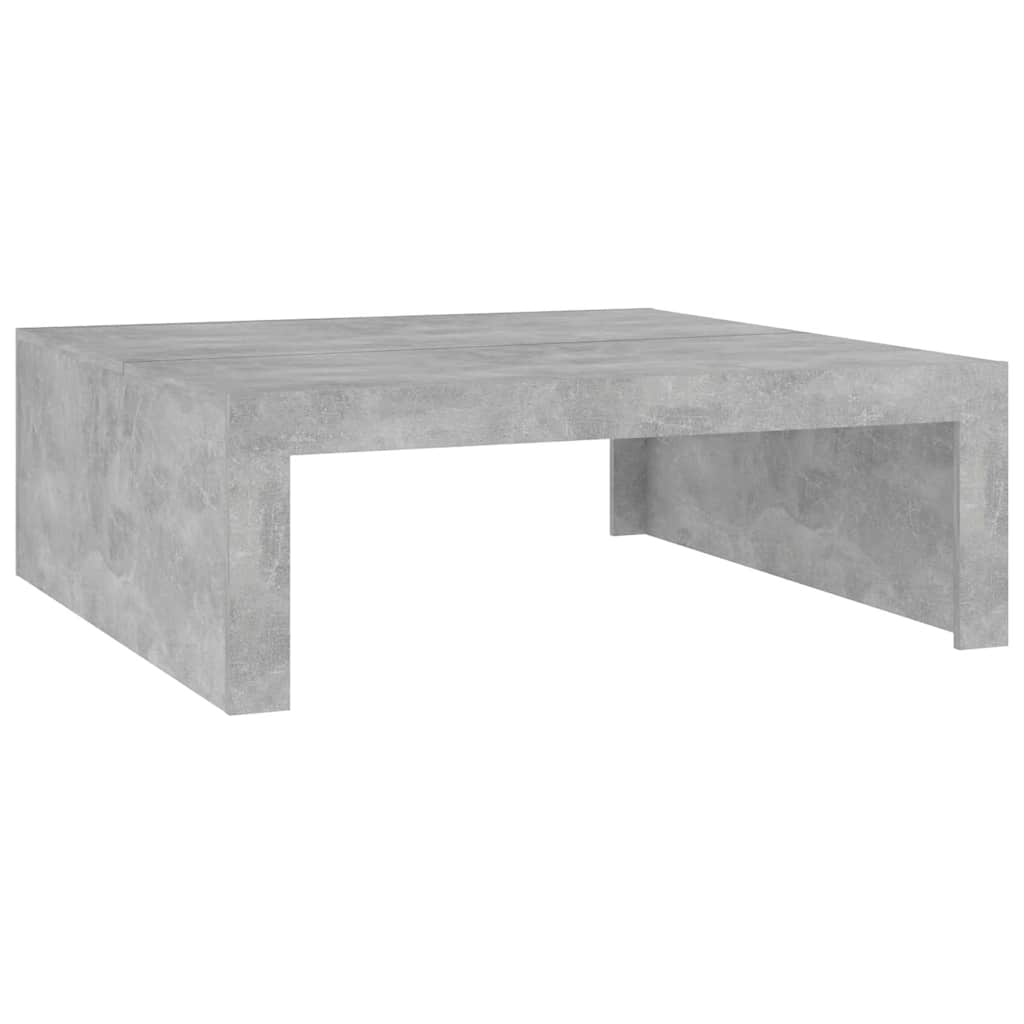Coffee Table Concrete Grey 100x100x35 cm Engineered Wood