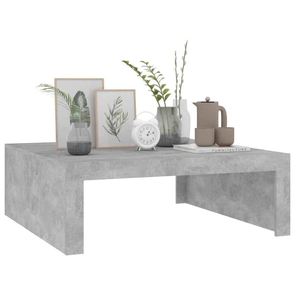 808571 vidaXL Coffee Table Concrete Grey 100x100x35 cm Engineered Wood