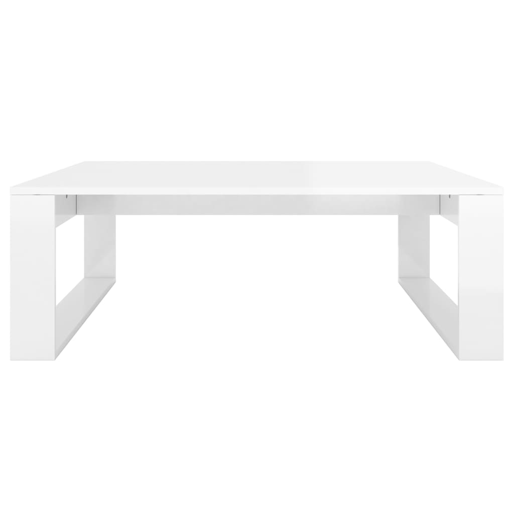 vidaXL Coffee Table High Gloss White 100x100x35 cm Engineered Wood